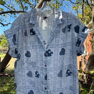 Vintage Patchwork Button Up